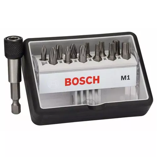 Sada šroubovacích nástavců Robust Line, M PH/PZ/T, verze Extra Hard, 12+1 kusů  BOSCH 2607002563