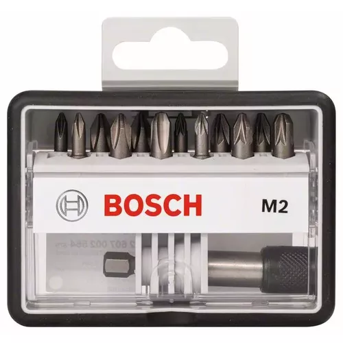 Sada šroubovacích nástavců Robust Line, M PH/PZ, verze Extra Hard, 12+1 kusů  BOSCH 2607002564