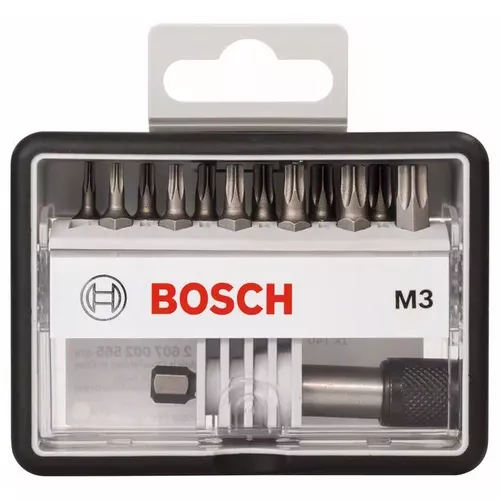 Sada šroubovacích nástavců Robust Line, M T, verze Extra Hard, 12+1 kusů  BOSCH 2607002565