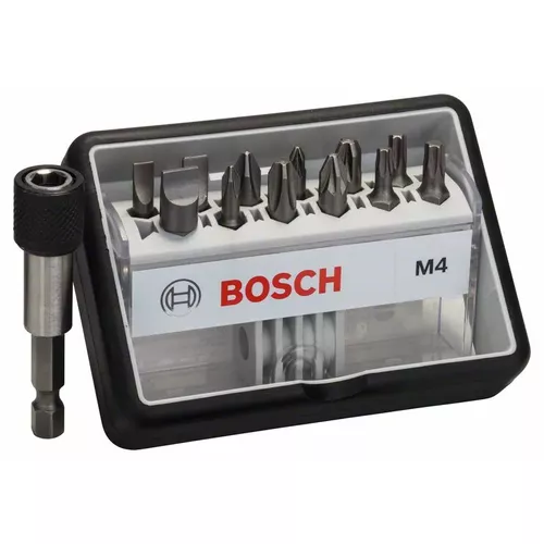 Sada šroubovacích nástavců Robust Line, M PH/PZ/T/S, verze Extra Hard, 12+1 kusů  BOSCH 2607002566