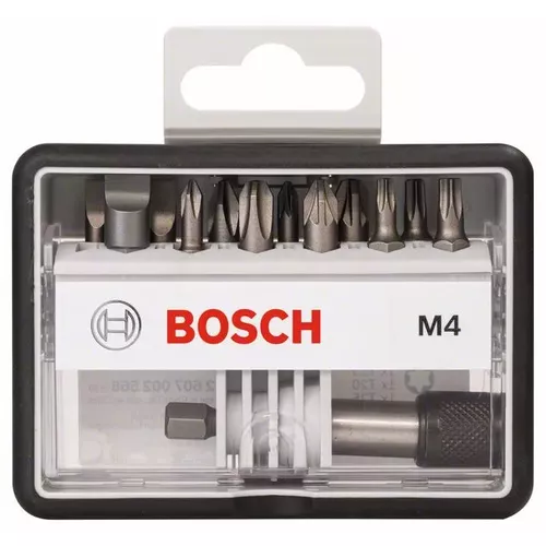 Sada šroubovacích nástavců Robust Line, M PH/PZ/T/S, verze Extra Hard, 12+1 kusů  BOSCH 2607002566