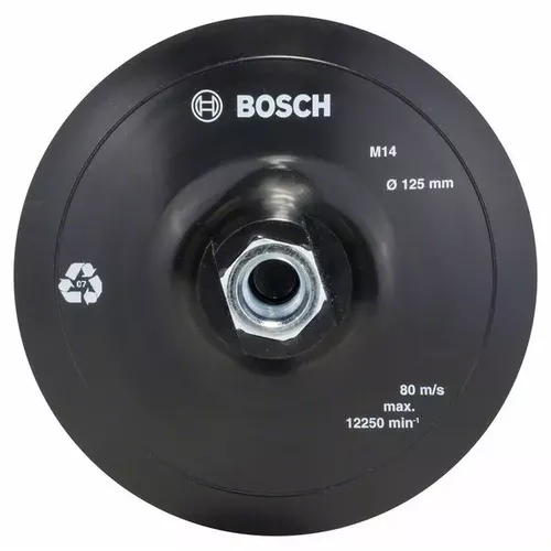 Pryžová brusná deska pro úhlové brusky, suchý zip, 125 mm  BOSCH 2609256272