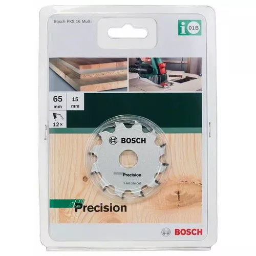 Kruhový pilový kotouč pro ponorné a ruční okružní pily D = 65 mm; Otvor = 15 mm; Počet zubů = 12 BOSCH 2609256C82