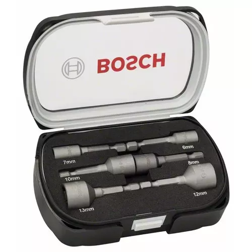  Sada 6 maticových nástavců (50 × 6, 7, 8, 10, 12, 13 mm) BOSCH 2607017569