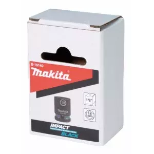 Makita E-16140 klíč nástrčný 1/2", čtyřhran, IMPACT BLACK, 18mm