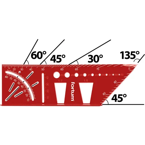 Úhelník truhlářsky 3d víceúčelový, 215x72x63mm FORTUM 4784104