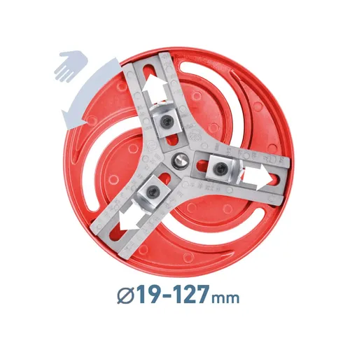 Vrták/korunka vykružovací nastavitelná, o19-127mm, stopka o9mm EXTOL PREMIUM 8801610