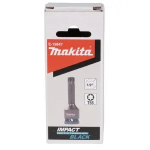 Makita E-19847 bit nástrčný 1/2", čtyřhran, IMPACT BLACK, T55