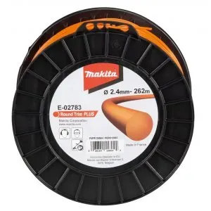 Makita E-02783 struna nylonová Plus 2,4mm, 262m, oranžová, kulatá = old 369224794