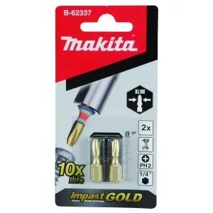 Makita B-62337 Impact GOLD super slim torsní bit PH2-25mm 2pcs=newE-03143