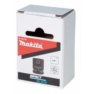 Makita E-16178 klíč nástrčný 1/2", čtyřhran, IMPACT BLACK, 21mm