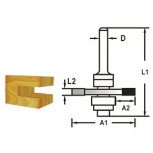 Makita D-48991 Kotoučová fréza složiskem stopka 8 mm,47,6x5,5x59 mm