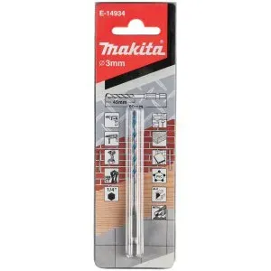 Makita E-14934 vrták pro multimateriál TCT stopka šestihran 1/4´´ 3x90mm