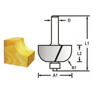 Makita D-48608 Žlábkovací fréza s ložiskem stopka 8 mm,19x9,7x46 mm