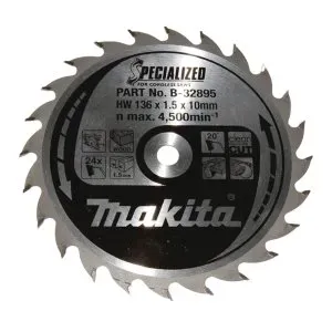 Makita B-32895 kotouč pilový dřevo SPECIALIZED 136x1.5x10mm 24Z pro aku pily = old B-09139