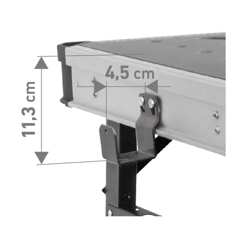 Stůl pracovní skládací, 850x600mm, výška 73,5-88,5cm FORTUM 4759990