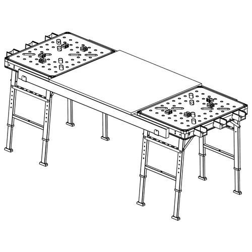 Stůl pracovní skládací, 850x600mm, výška 73,5-88,5cm FORTUM 4759990