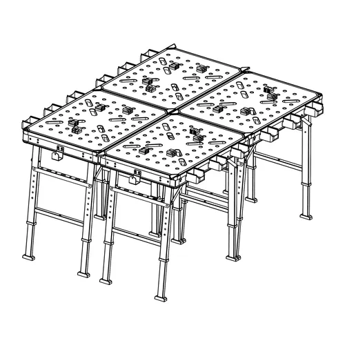 Stůl pracovní skládací, 850x600mm, výška 73,5-88,5cm FORTUM 4759990