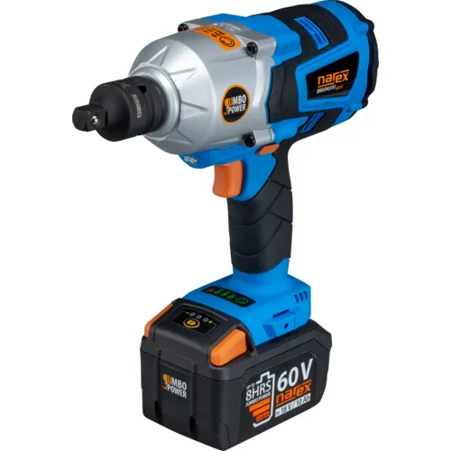 60V BRUSHLESS JUMBO POWER bezuhlíkový rázový utahovák s regulací výkonu pro nejnáročnější použití NAREX ASR 610-3HTB