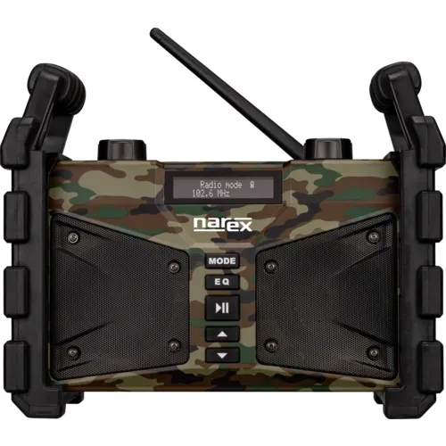 Narex Přenosné pracovní rádio s funkcí Bluetooth a Powerbanky CAMOUFLAGE