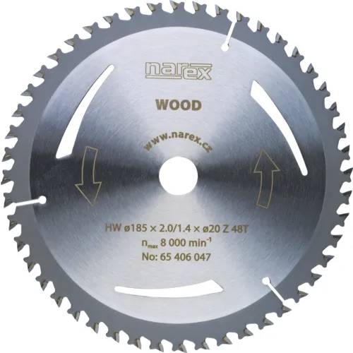 Pilový kotouč WOOD NAREX 185 × 2,0/1,4 × 20 Z48T