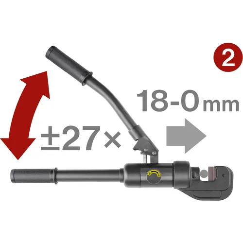 Kleště štípací hydraulické pákové, rozsah střihu ⌀ 4-16mm, 430mm FORTUM 4900172