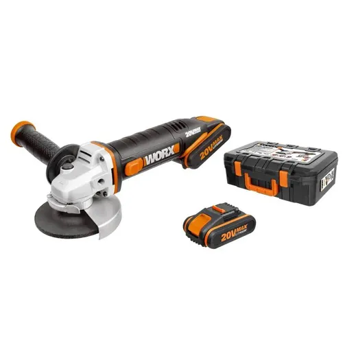 Worx WX800 - Aku úhlová bruska 20V, 115mm, 2*2,0Ah - Powershare