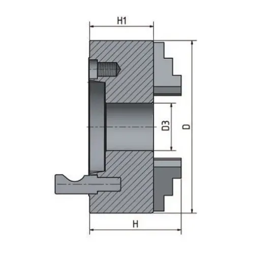 3-čelisťové sklíčidlo s centrickým upínáním ø 250 mm Camlock 6 3442765 Optimum