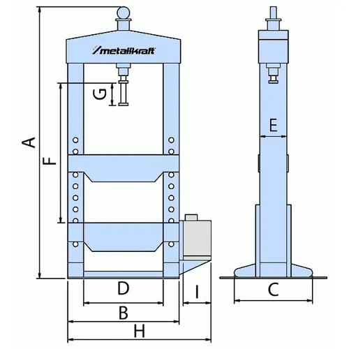 Ruční stolní lis WPP 15 T 4001115 Metallkraft