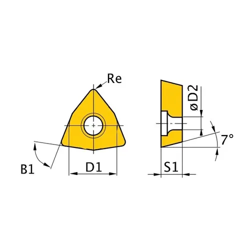 Břitové destičky W/80°, 5 ks 3441752 Optimum