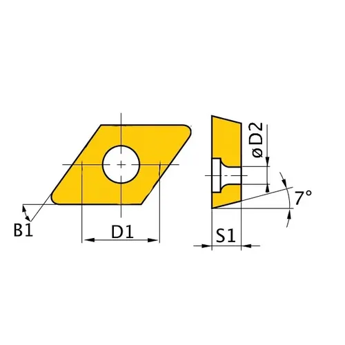 Břitové destičky D/55°, 5 ks 3441758 Optimum