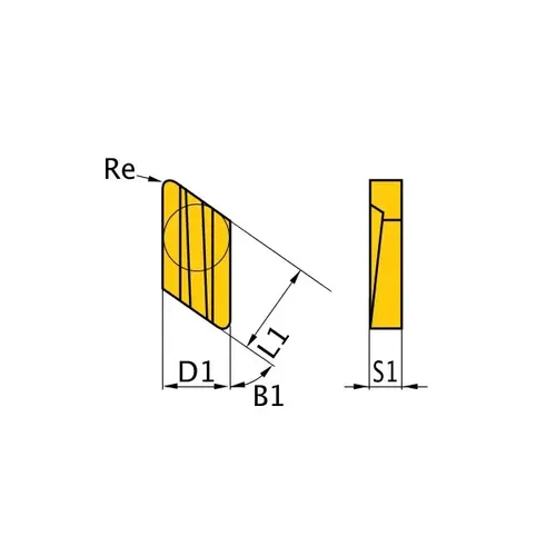 Břitové destičky K/55°, 5 ks 3441754 Optimum