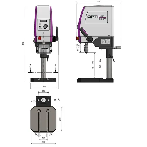 Stolní vrtačka OPTIdrill DX 13 V 3020150 Optimum