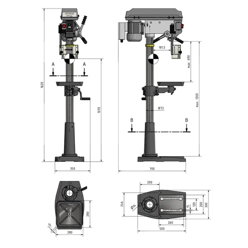 Stolní vrtačka OPTIdrill DQ 25 3191047 Optimum