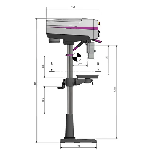 Sloupová vrtačka OPTIdrill DP 26 F (400 V) 3020625F Optimum