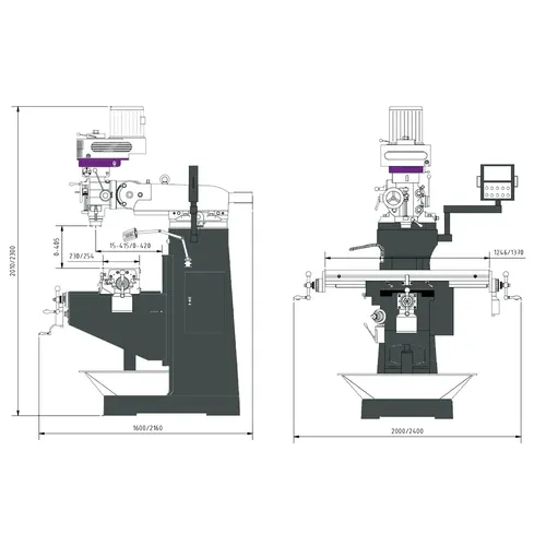 Univerzální frézka OPTImill MF 2-B 3348330 Optimum