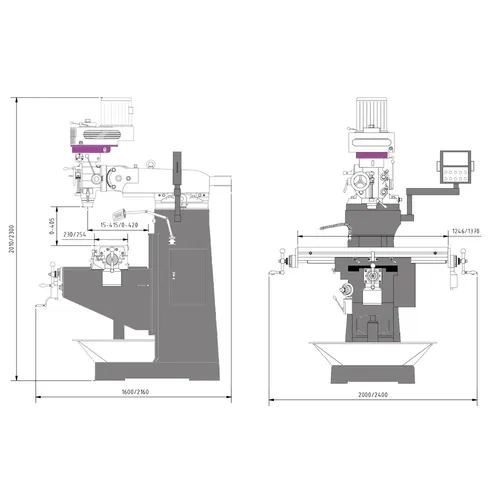 Univerzální frézka OPTImill MF 4-B 3348340 Optimum