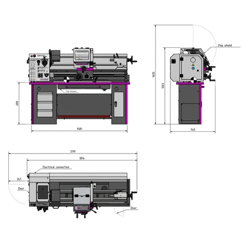 Soustruh OPTIturn TM 3310 D 3403025 Optimum